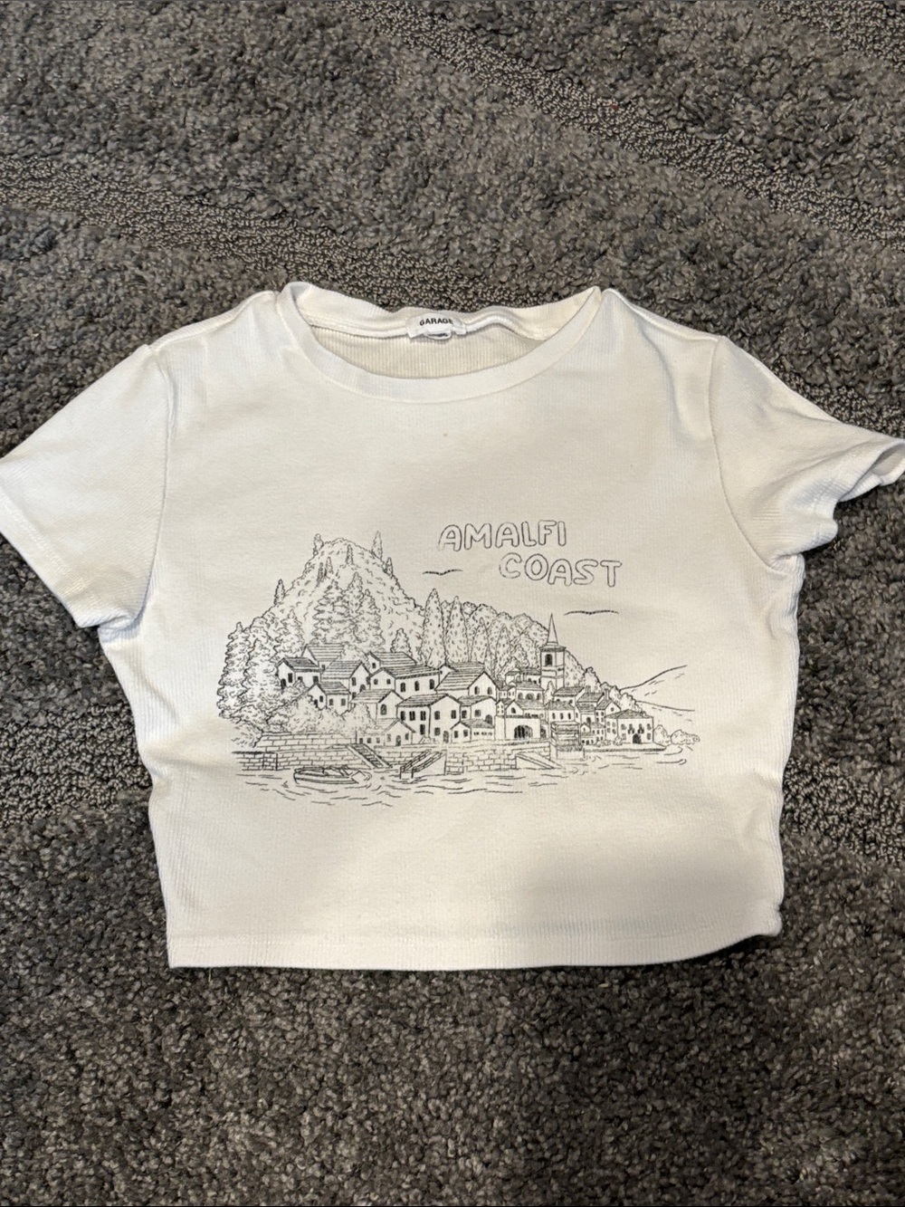 Garage XS White Amalfi Coast , Italy short sleeve tshirt